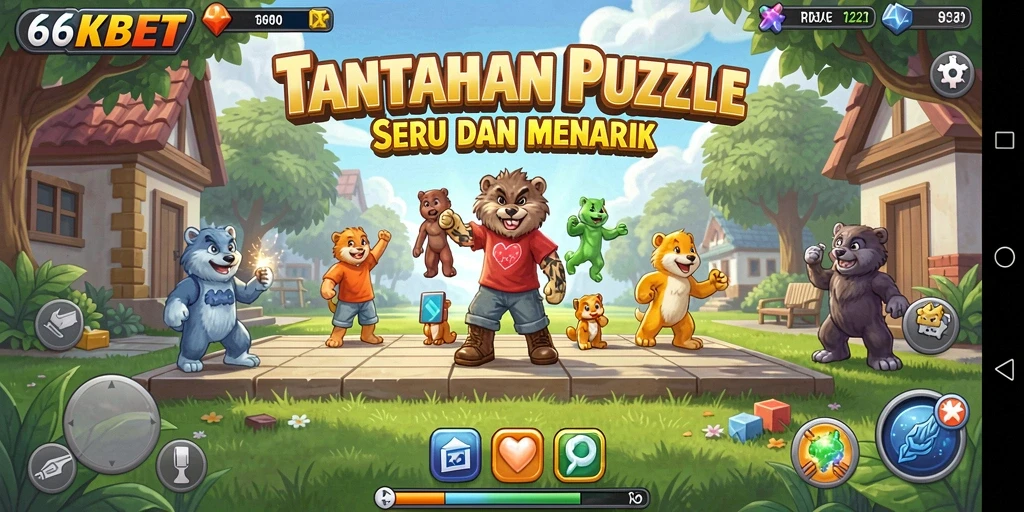 Tampilan gameplay seru di 66KBET dengan berbagai tantangan puzzle.