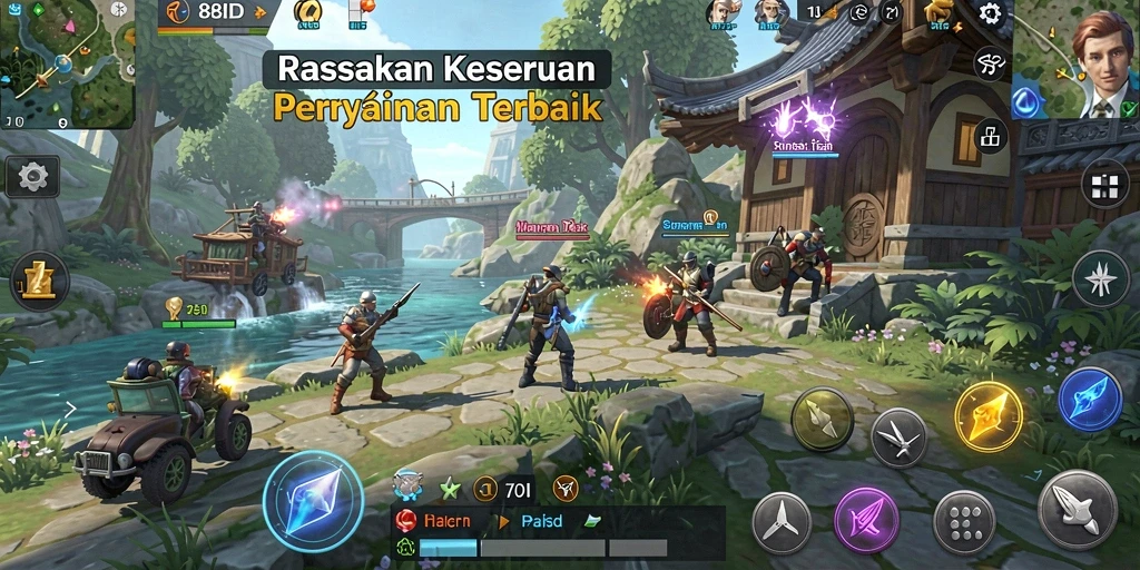 Tampilan gameplay menarik dari 88ID dengan pertempuran strategis.