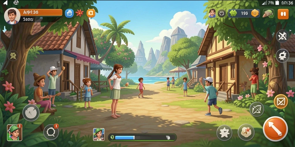 Tampilan screenshot API36 yang menampilkan gameplay yang menghibur dan penuh warna.