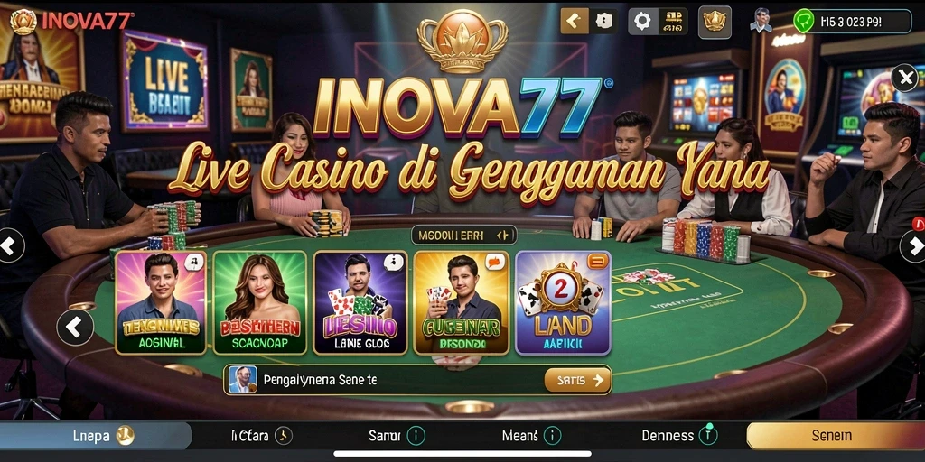 Gameplay langsung yang mendebarkan di aplikasi INOVA77.