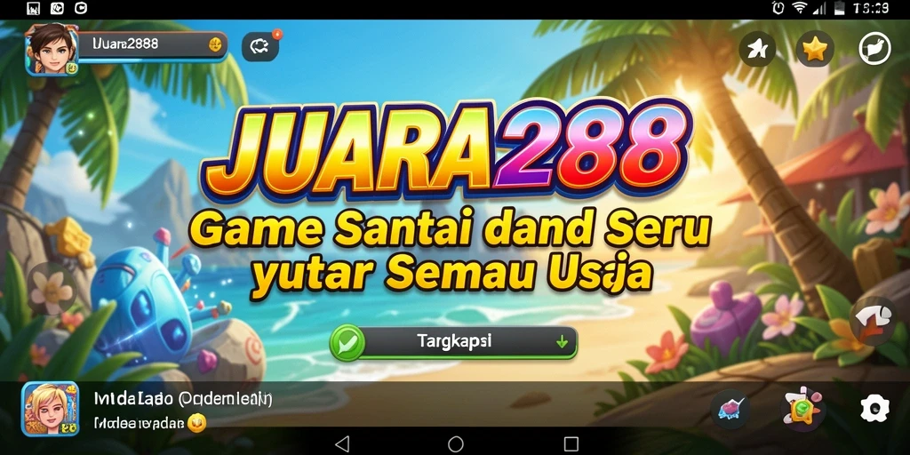 Gambaran utama gameplay JUARA288 yang penuh warna dan menyenangkan.