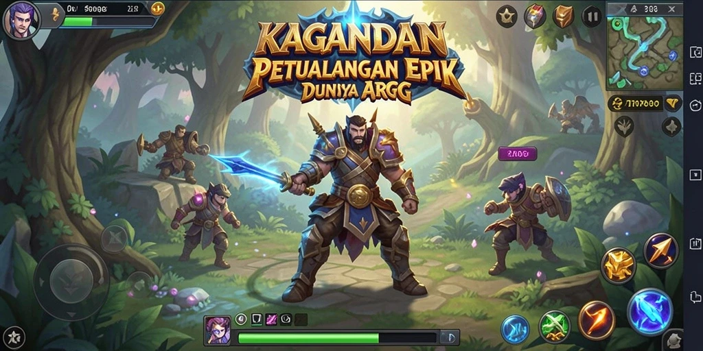 Tangkapan layar permainan KAGANDAN menampilkan aksi pertarungan epik.