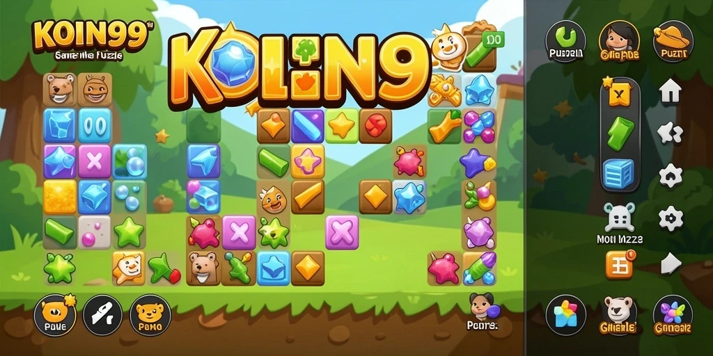Gameplay seru KOIN99 dengan berbagai tantangan puzzle.
