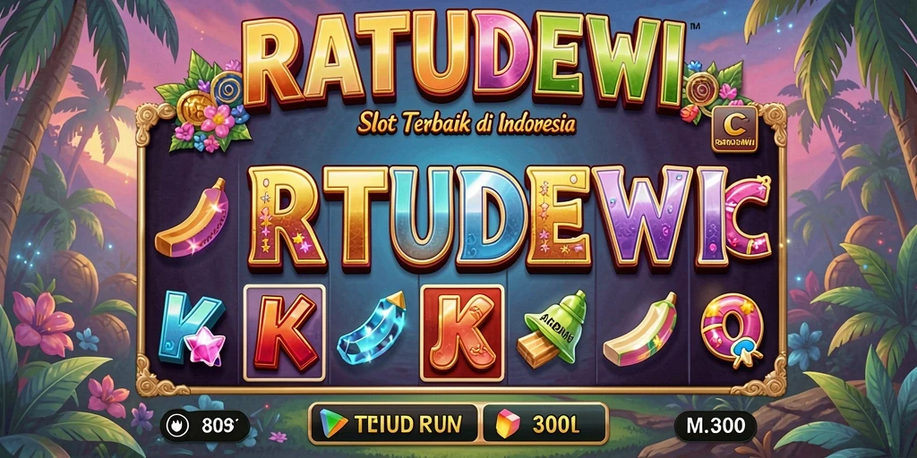 Screenshot gameplay Slot dari RATUDEWI yang menampilkan kemenangan besar.