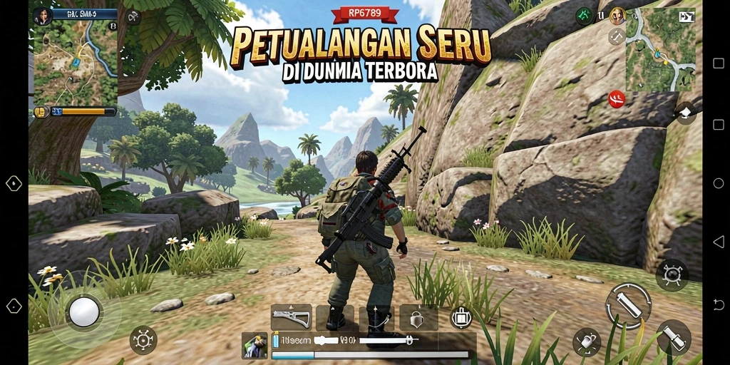 Screenshot utama RP6789 menampilkan gameplay seru dalam dunia terbuka.